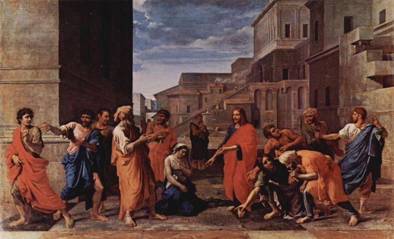 Nicolas Poussin Christus und die Ehebrecherin Germany oil painting art